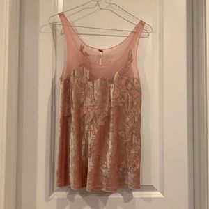 Free People velvet top S